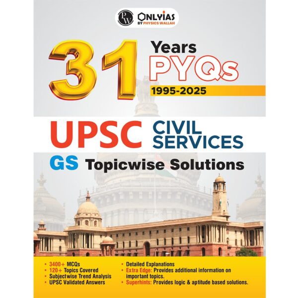 PWOnlyIAS UPSC Prelims Previous Year Solved Papers (1995–2025) – Topicwise GS