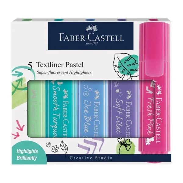 Faber-Castell Pastel Highlighter Set of 5